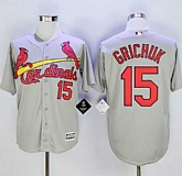 St. Louis Cardinals #15 Randal Grichuk Grey New Cool Base Stitched MLB Jersey,baseball caps,new era cap wholesale,wholesale hats